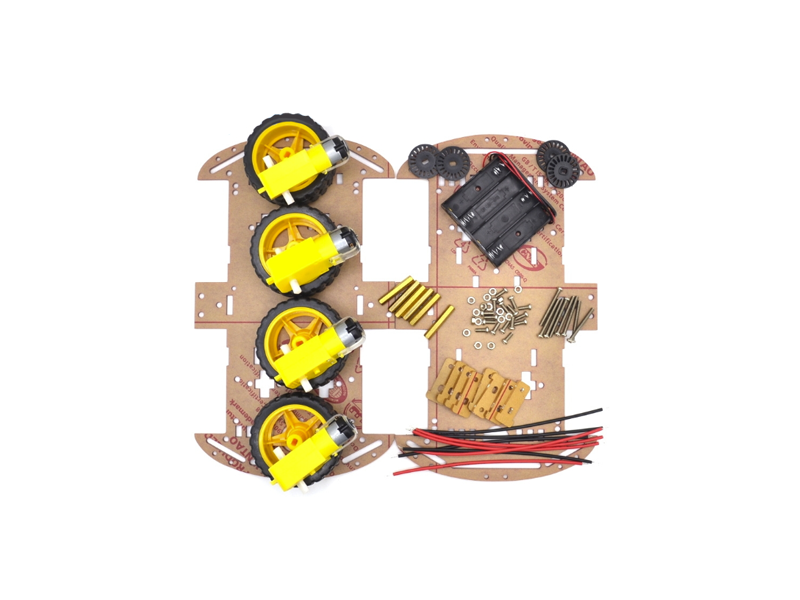4WD Smart Robot Car Chassis Black - Image 3